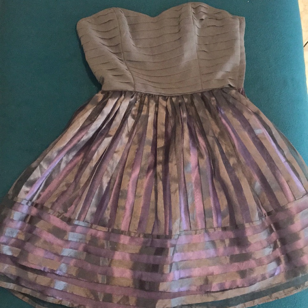 A short gray/purple dress for Morgan and Co.